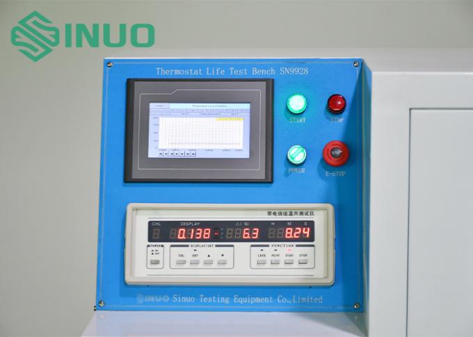 Dispositif de banc d'essai de la vie de thermostat du CEI 60598-1 pour le contrôle de PLC de mesure de la température 1