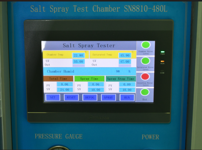 Chambre 480L d'essai de brouillard de jet de sel du CEI 60068-2-11 pour l'essai de résistance à la corrosion 1