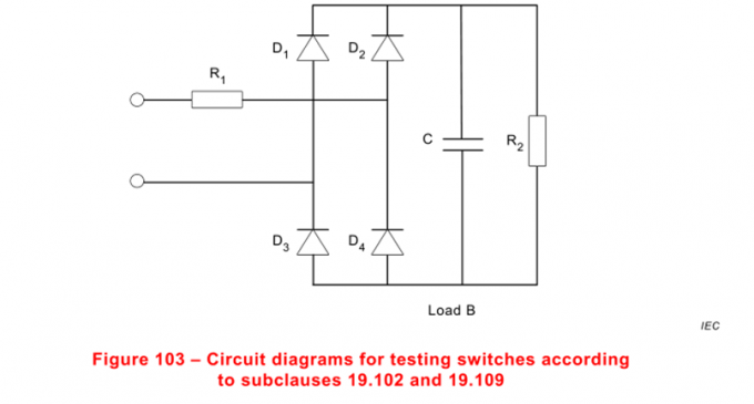 IEC 60669-2-1 - auto-ballasté lampe échangeur de charge de l'armoire pour tester la capacité des interrupteurs 1