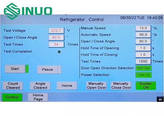 IEC60335-2-25 Machine d'essai de résistance de la porte du four à micro-ondes de la porte du réfrigérateur 1