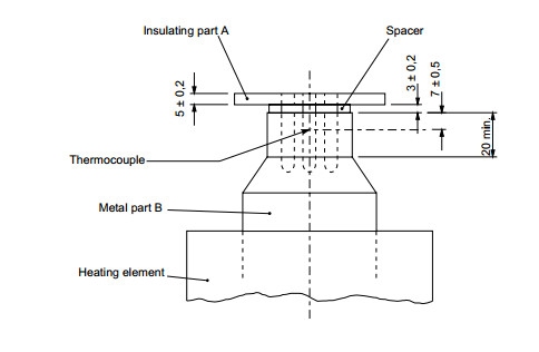 Appareil IEC60884-1 pour examiner à la chaleur anormale des douilles isolantes des goupilles de prise 1