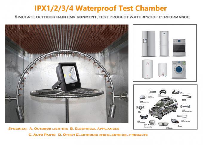 ³ de l'équipement d'essai d'entrée de l'eau du CEI 60529 IPX1~IPX4 1m, chambre imperméable d'essai 3