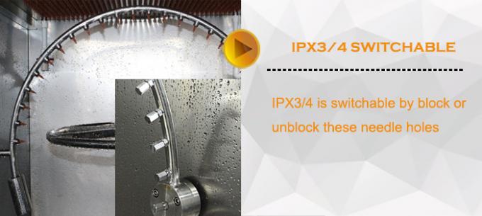 L'eau de pulvérisation de oscillation de tube du CEI 60529 IPX3 IPX4 contre la chambre d'essai de code d'IP 1