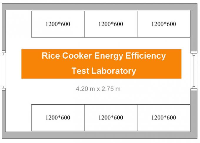 Bancs d'essai électriques du laboratoire 2 de rendement énergétique de cuiseurs de riz 6 coins noirs 1