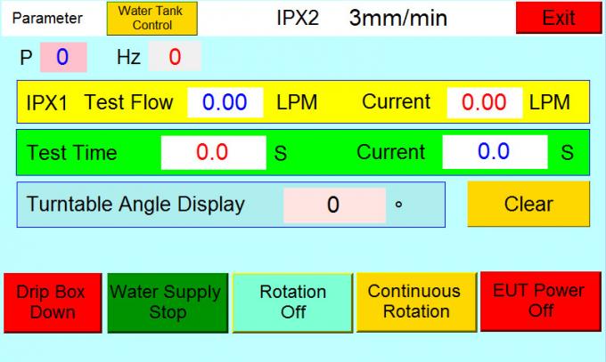 Équipement d'essai vertical d'égouttement de l'eau du CEI 60529 de pluie intelligente de l'entrée 200mm IPX1 IPX2 1