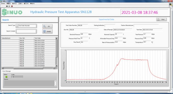 Appareillage de test d'approvisionnement en eau à pression constante IEC60335-2-21 2.5Mpa 0
