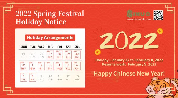 dernières nouvelles de l'entreprise Dispositions de vacances de nouvelle année chinoise  0