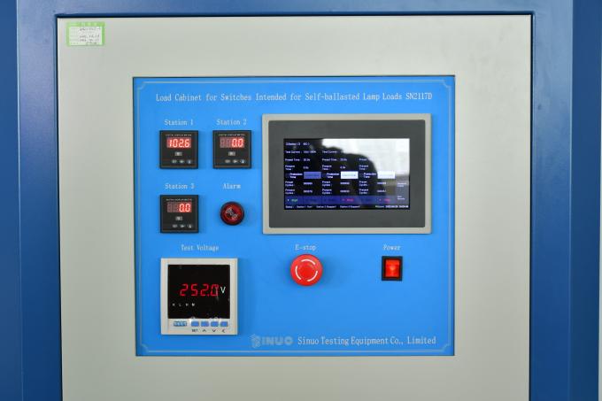 Le Cabinet de charge de commutateur d'écran tactile pour la lampe lestée par individu charge IEC60669-1 0