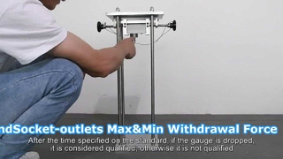 Testeur de force de retrait maximale et minimale pour fiches et prises DIN VDE 0620-1