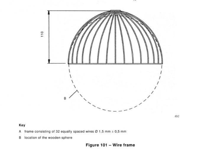 Type de casque du CEI 60335-2 dispositif de essai d'opération de sèche-cheveux avec la sphère en bois 1